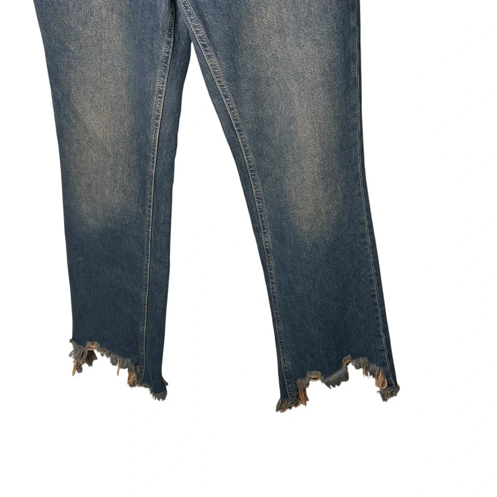 Free People We The Free Maggie Mid-Rise Straight Jeans Back Alley Wash 26